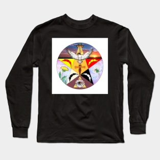 Four Directions - East - Tarot Suit - Swords Long Sleeve T-Shirt